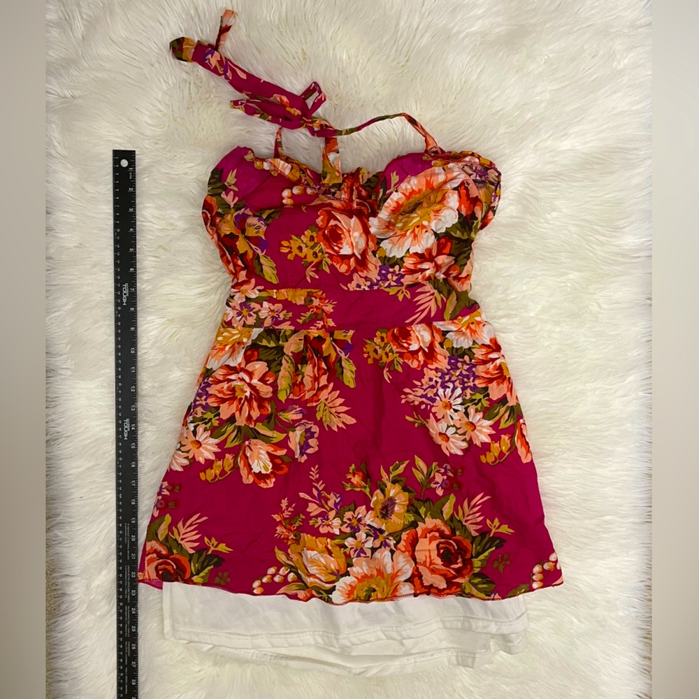 Pink Floral - S size - spring dress
